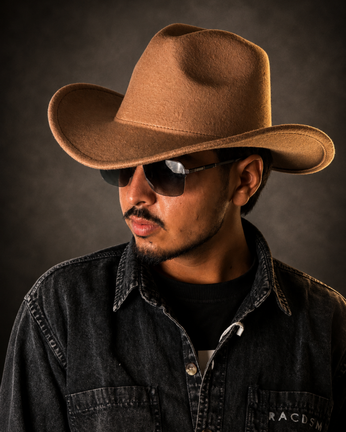 Classic Cow Boy Hat  (Light Brown)