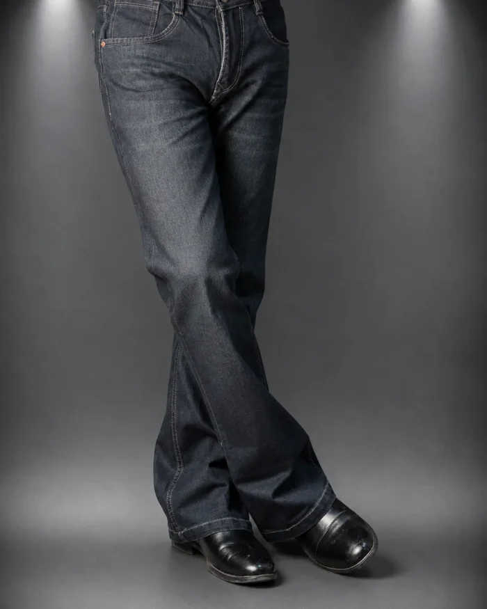 Classic Jet Black Flared Bootcut Denim Jeans