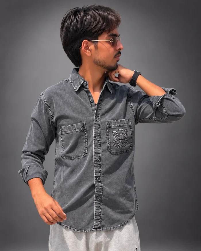 Amiri Pocket Shirt Charcoal