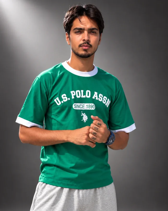 Classic Essential Green Casual T-Shirt