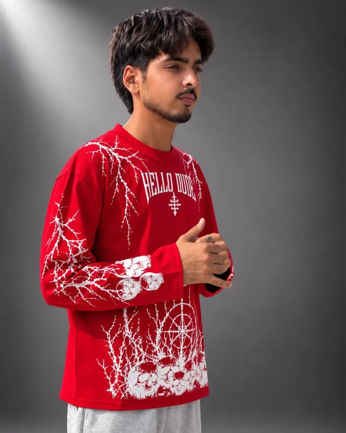 Premium Graphic Printed Red T-Shirt
